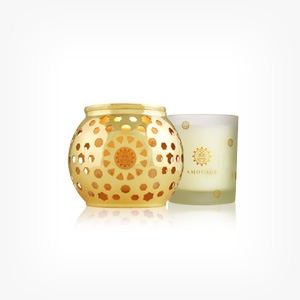 Gold Candle & Holder